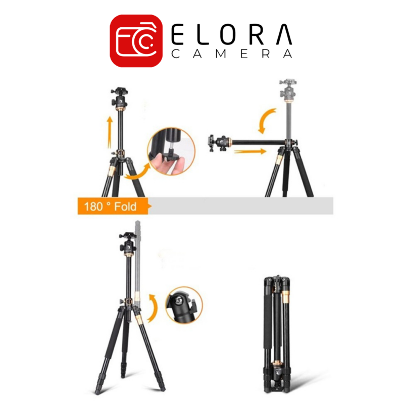 Beike QZSD Q999H Portable Professional Tripod Flatlay Horizontal Monopod / Beike Q999H Tripod Monopod Garansi Resmi - Image 6
