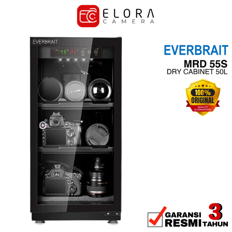 Dry Cabinet Everbrait Electronic Dry Cabinet MRD 55S 50L Dry Box Garansi Resmi – Tempat Penyimpanan Kamera - Image 2