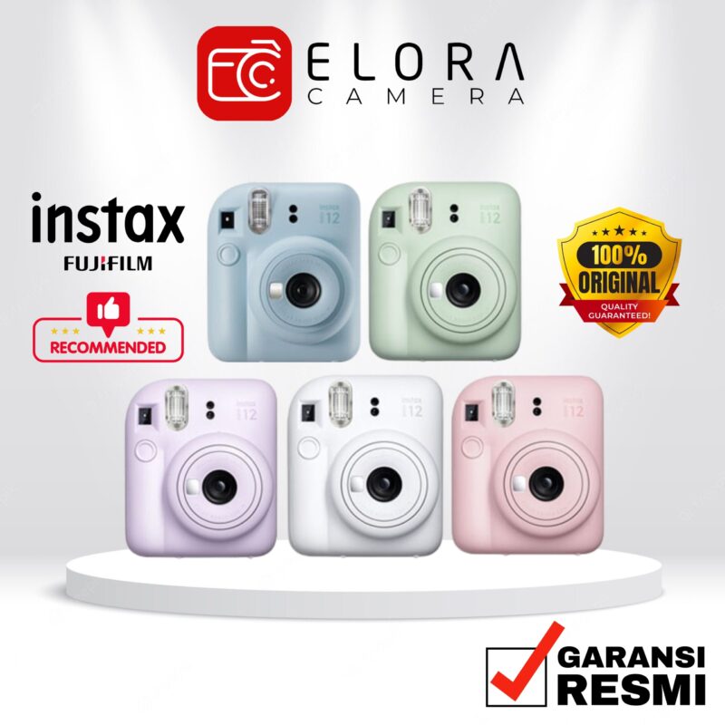 Fujifilm Instax Mini 12 Instant Film Camera Fuji Kamera Instan Garansi