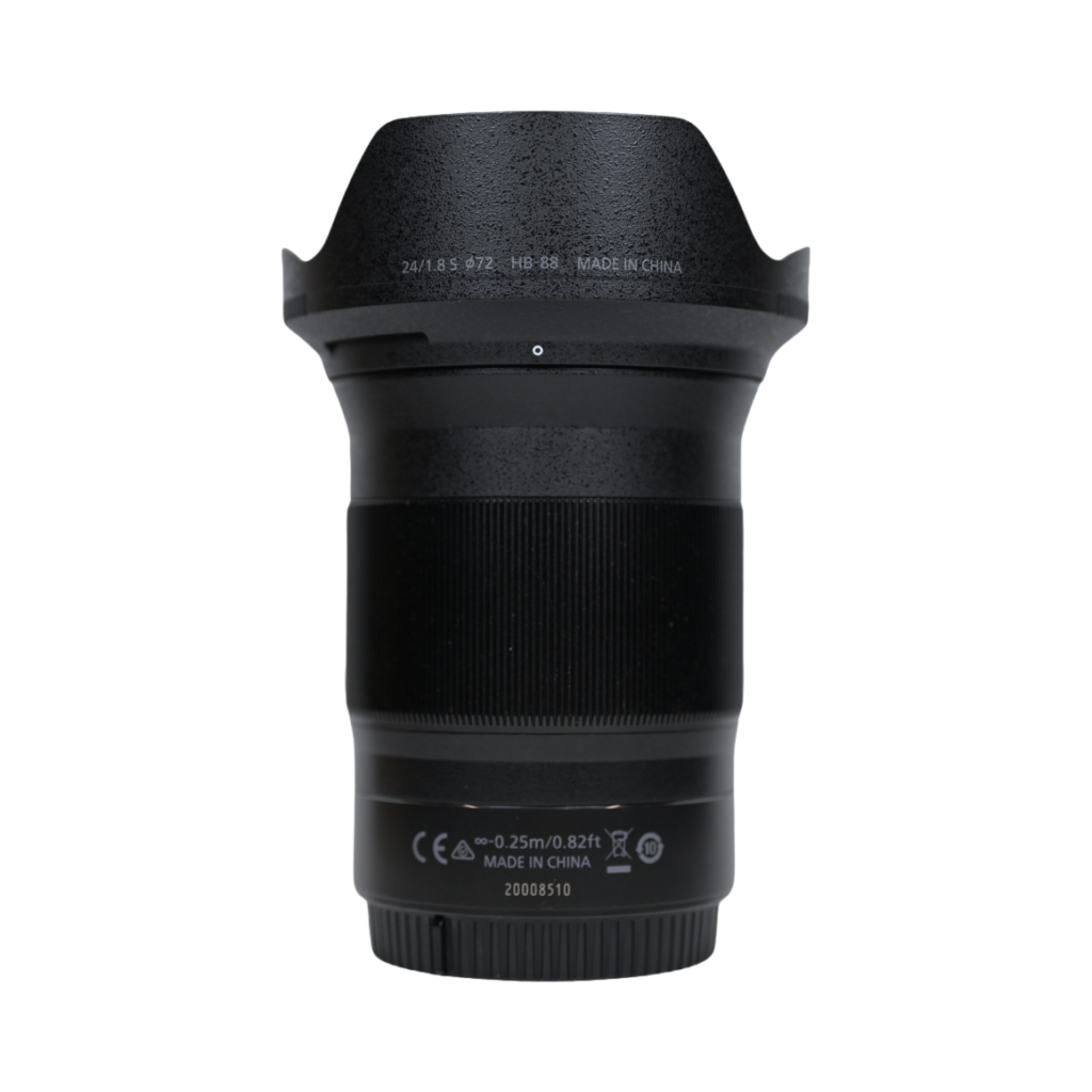 Nikon Nikkor Z 24 Mm F 1 8 S Side Serial Front