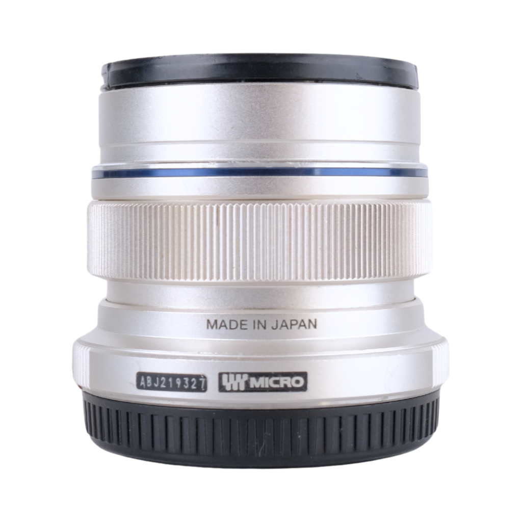 Olympus M Zuiko 12mm F2 Ed Side Serial Front