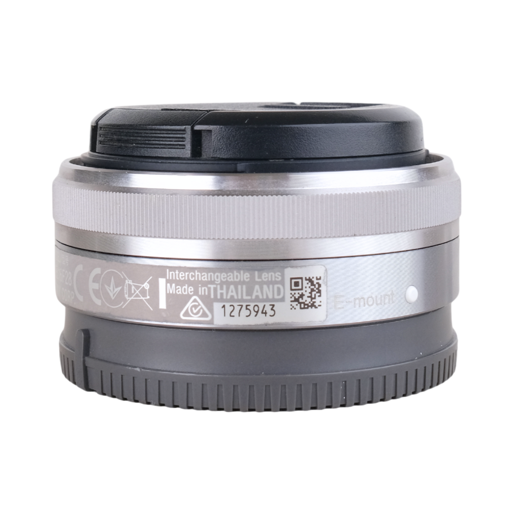 Sony E 16mm F2 8 Side Serial Front