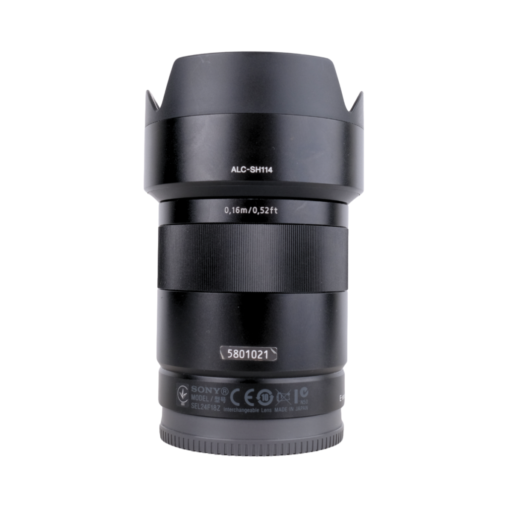 Sony E 24mm F1 8 Zeiss Side Serial Front