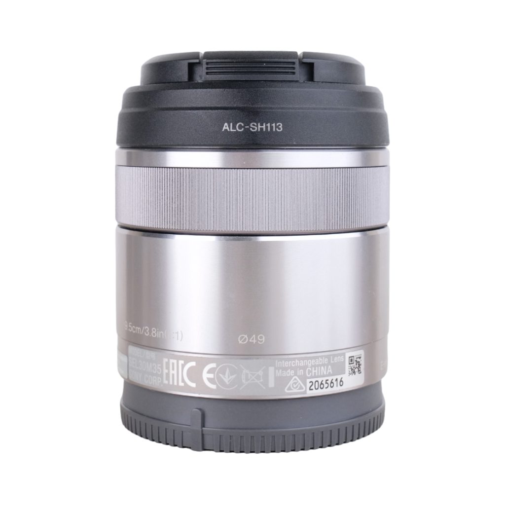 Sony E 30mm F3 5 Macro Side Serial Front